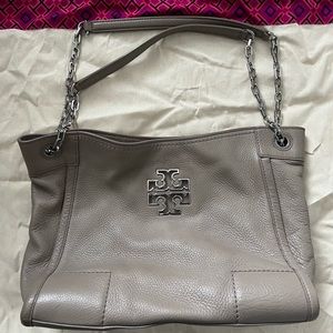 Tory Burch Britten Leather Slouch Bag